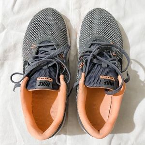 Gray and Orange Nike’s
